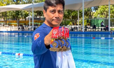 Eduardo Sánchez gana siete medallas de natación en los Juegos Latinoamericanos de Policías y Bomberos 2026