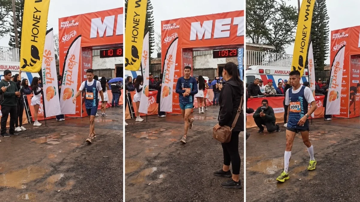 Hermanos Moreno Cortés ganadores de la rama varonil del Medio Maratón Tlajomulco 2026